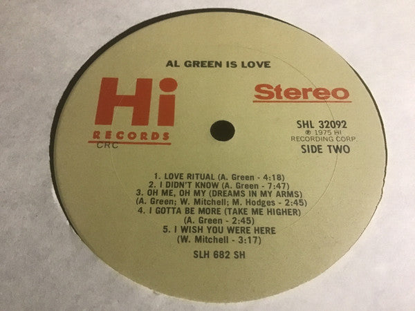 Al Green - Al Green Is Love (LP) (Very Good Plus (VG+))