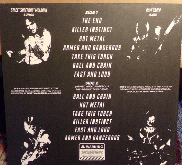 Razor  - Armed And Dangerous (LP) (Near Mint (NM or M-))